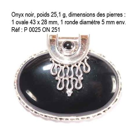 P 0025 Onyx noir 25,1 grammes