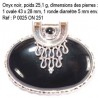 P 0025 Onyx noir 25,1 grammes