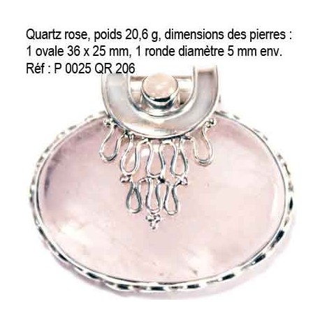 P 0025 Quartz rose 20,6 grammes
