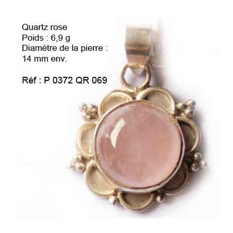 P 0372 Quartz rose 6,9 grammes