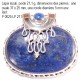  Pendentif argent et lapis-lazuli poli façon cabochon 21,1 grammes